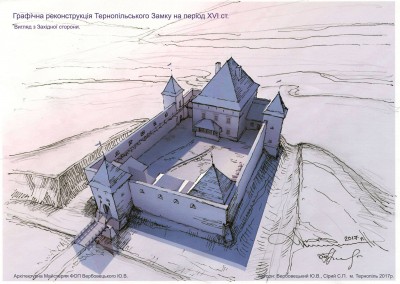Tarnopol zamek w XVI wieku.jpg