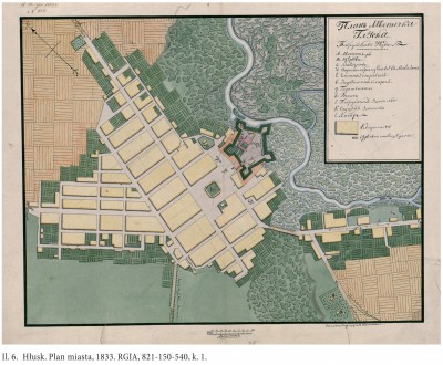 Głusk Hłusk plan miasta twierdza zamek.jpg