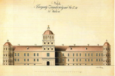 Laszki widok fasady zamku, Oliwer 1814-1815.jpg