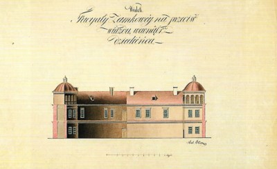 Laszki przekrój zamku, Oliwer 1814-1815.jpg