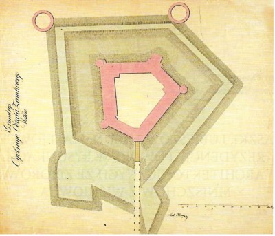 Laszki plan ogólny zamku, Oliwer 1814-1815.jpg